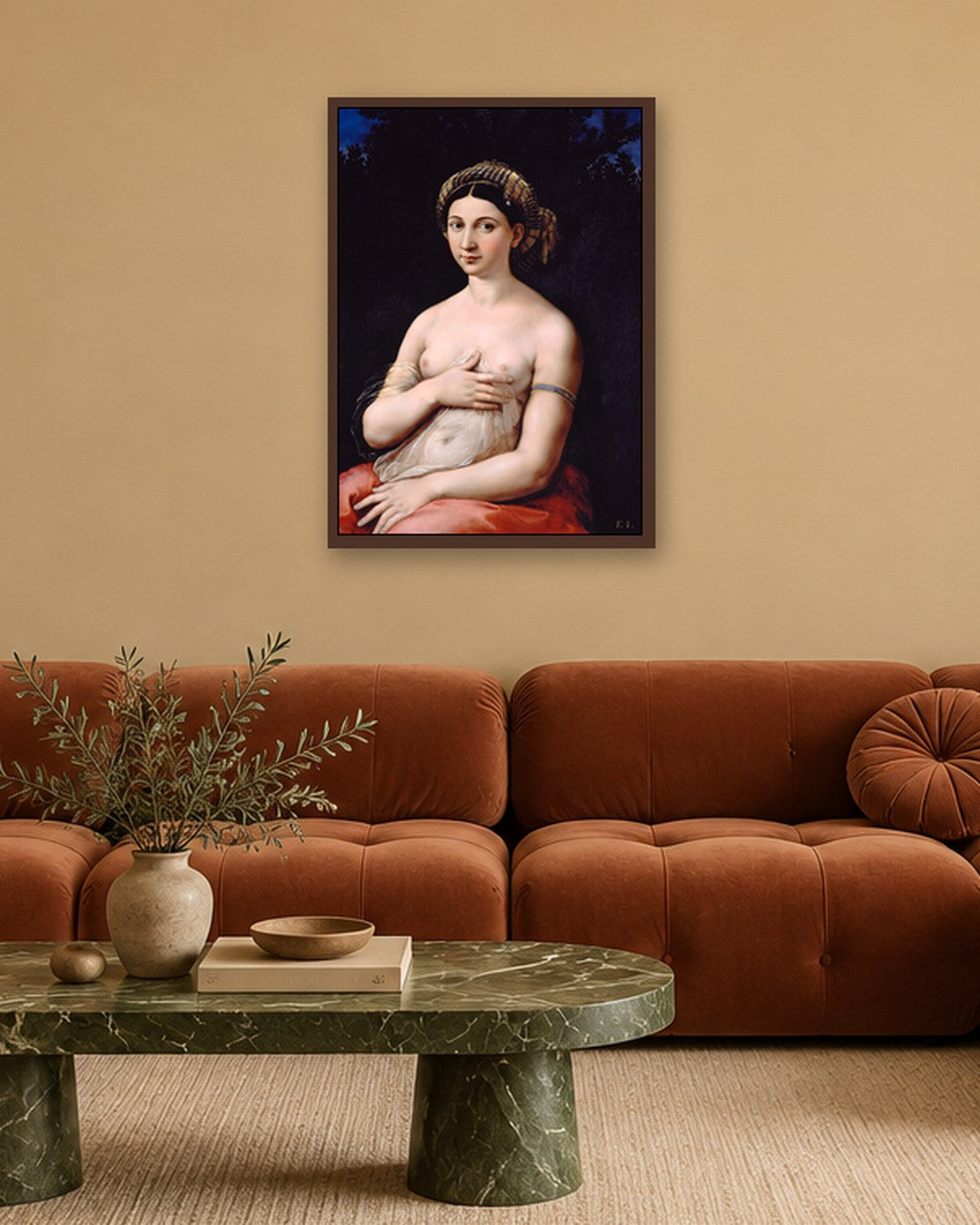 Renaissance Masters - Renaissance Masterpiece No. 312 - dark oak frame in a room