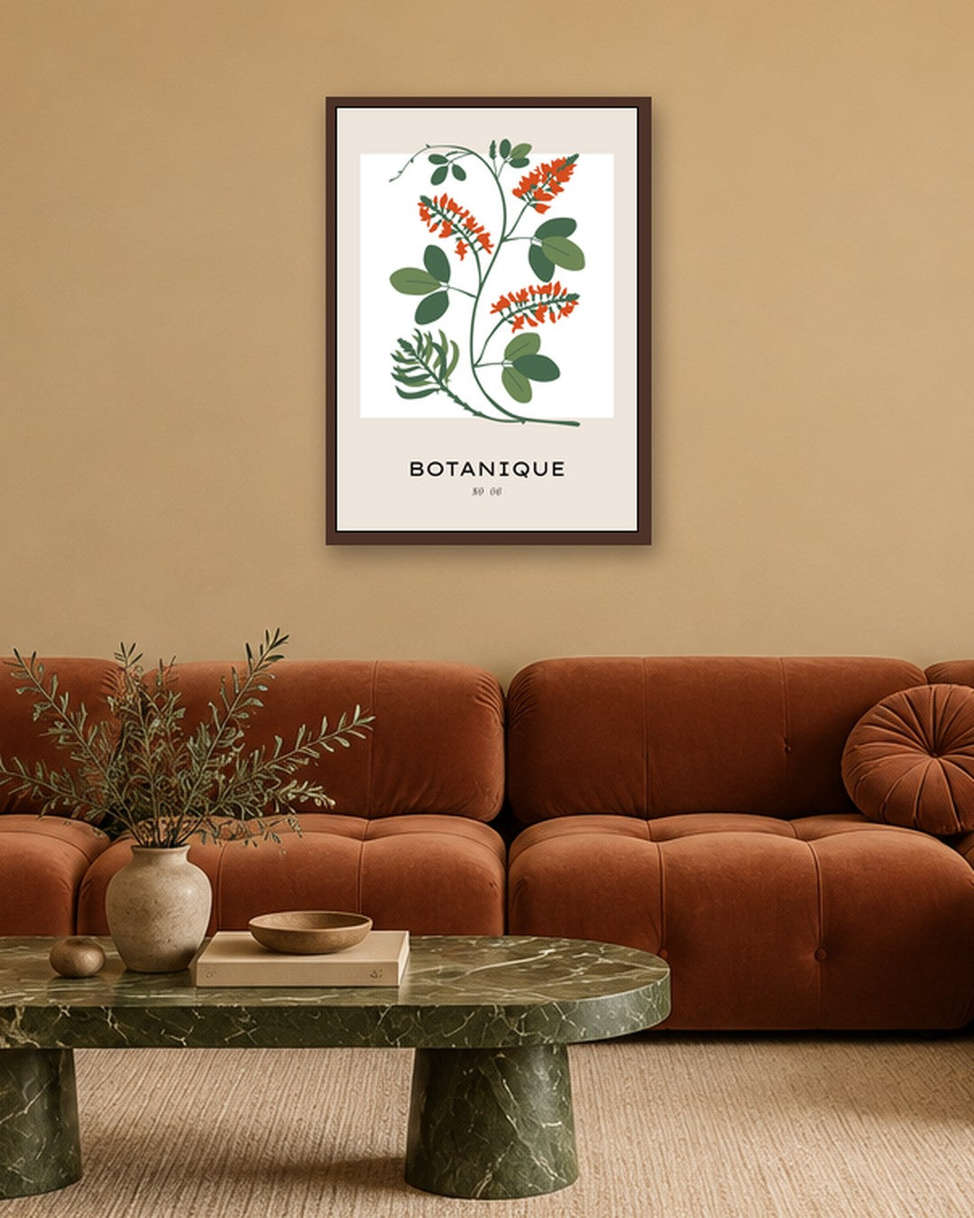 SENT Studio - Botanical Poster No. 15 - dark oak frame in a room