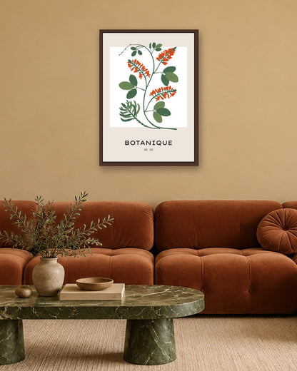 SENT Studio - Botanical Poster No. 15 - dark oak frame in a room