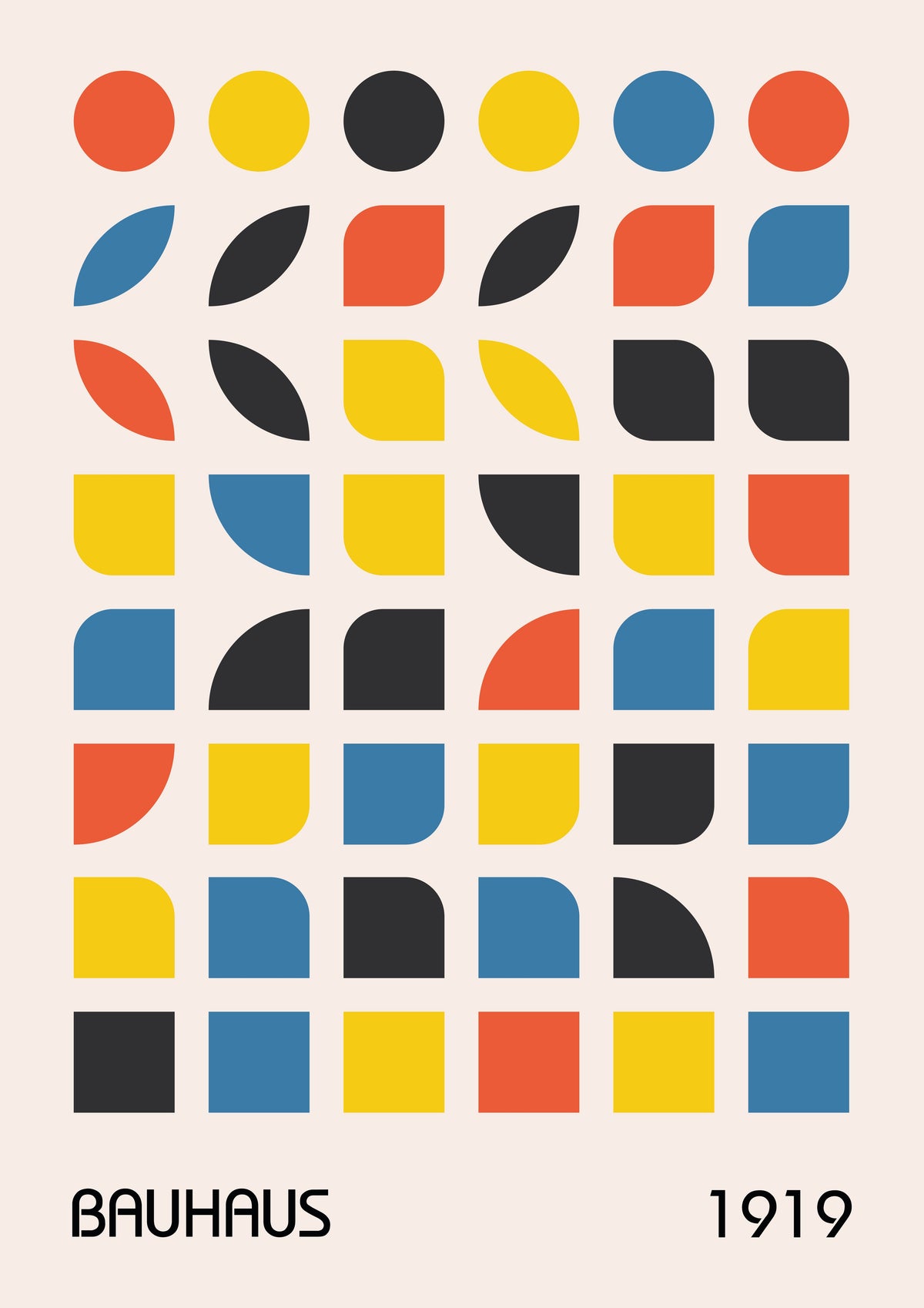 Bauhaus - Colour Grid - original artwork