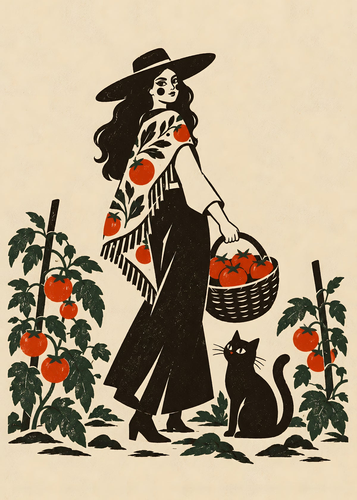 Elise Savoy - Tomato Garden - original artwork