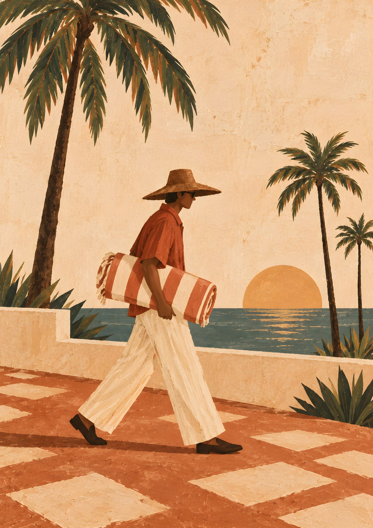 Paige Hilton - Beach Walk - original artwork