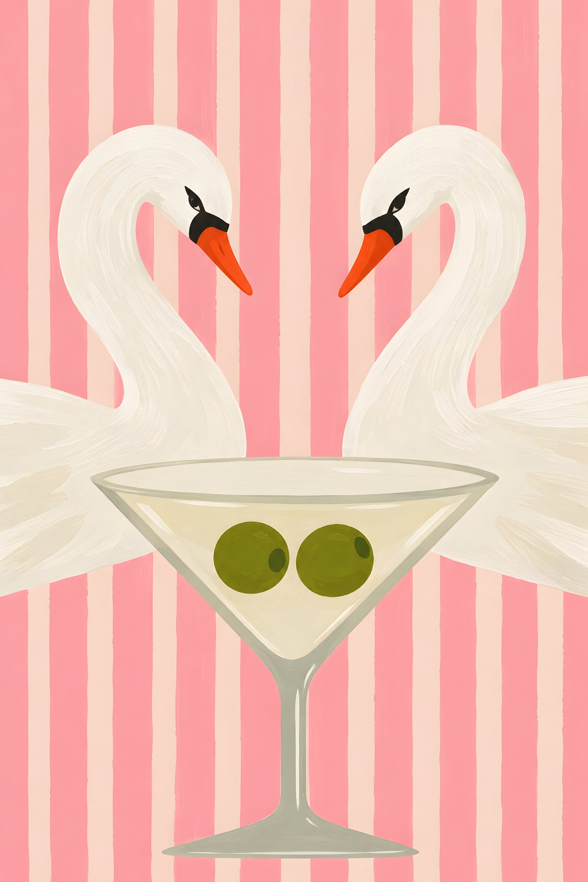 Ayla Heidenberg - Two Swans Aperitivo - original artwork