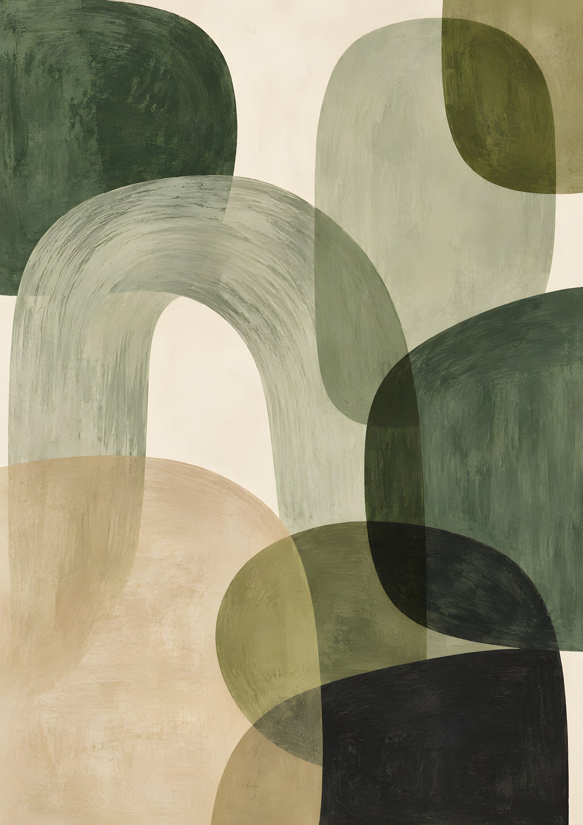 Jennet Hampsonn - Earthy Organic Abstract Layers - original artwork