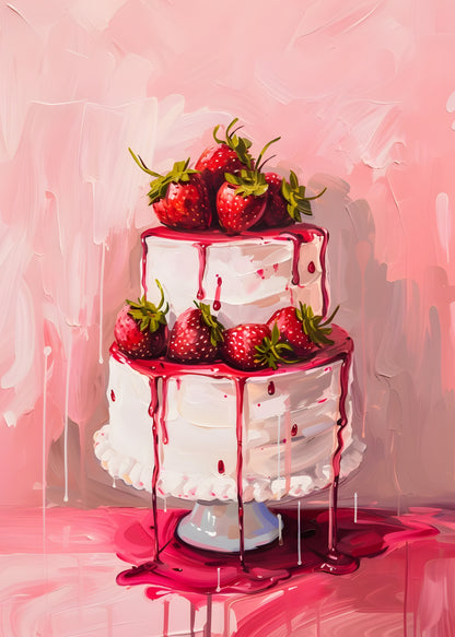 SENT Studio - Strawberry Cake - original artwork