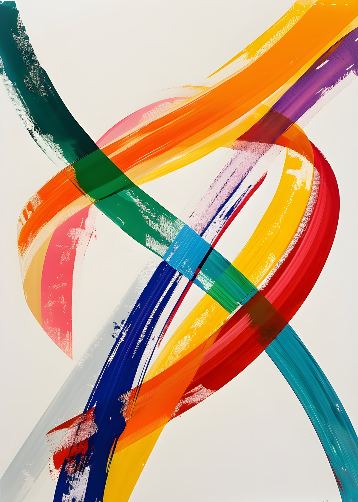 SENT Studio - Abstract Ribbons - original artwork