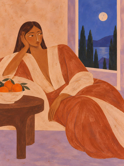 Alice Fray - Moonlit Recline - original artwork