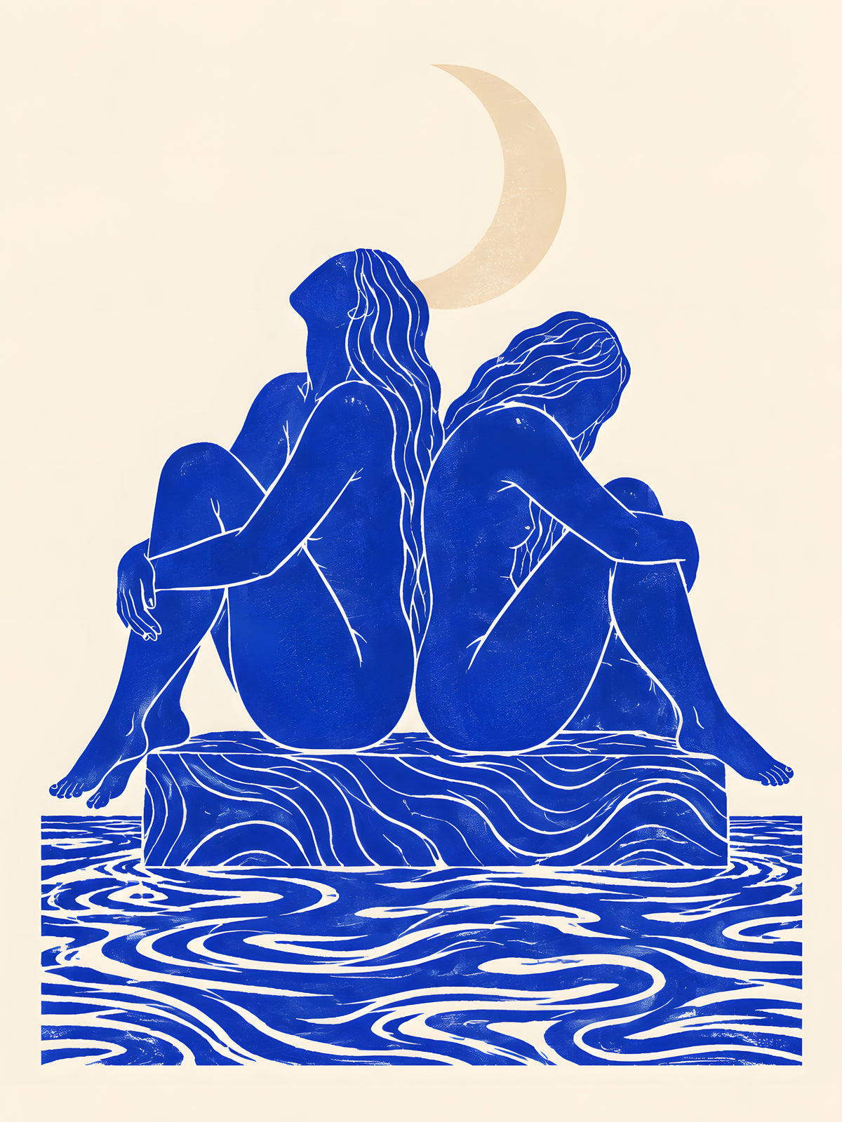 Yavr Johanssen - Back to Back Beneath the Crescent - original artwork