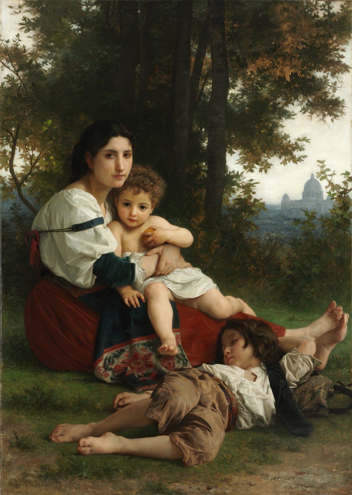 William-Adolphe Bouguereau - Resting Mother and Children