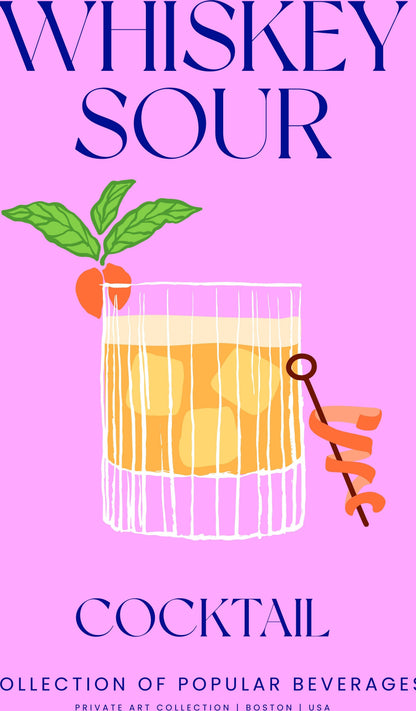 SENT Studio - Cocktail Poster No. 21 - original artwork