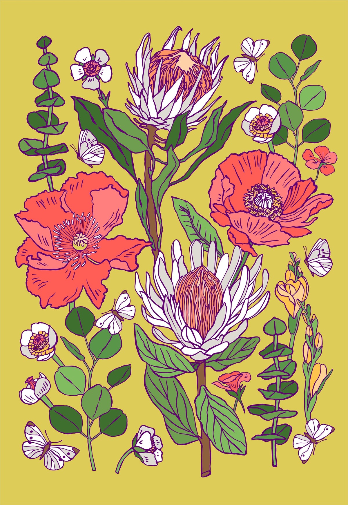 SENT Studio - Flower Poster No. 3 - original artwork